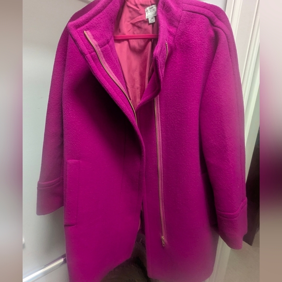 J. Crew Women's Fuchsia City Coat - Picture 4 of 6